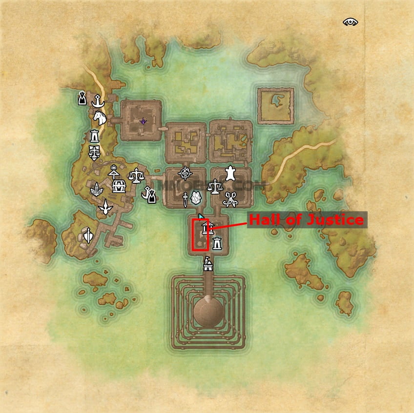 Elder Scrolls Online Morrowind Vivec City Hall of Justice Location