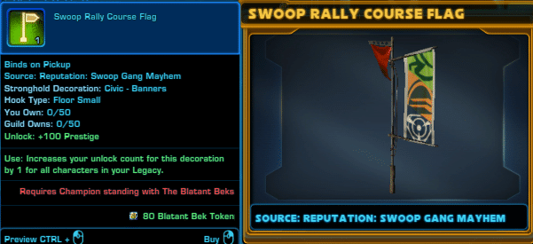 SWTOR Swoop Rally Course Flag