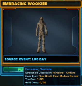 SWTOR Life Day Event Embracing Wookie Decoration