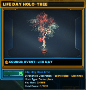 SWTOR Life Day Event Holo-Tree Decoration