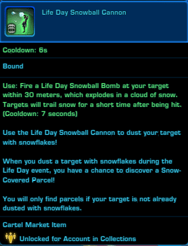 SWTOR Life Day Event Snowball Cannon