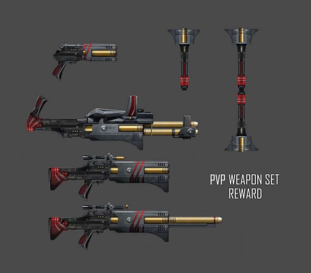 SWTOR Ranked PvP Season 14 Weapons Concept Art