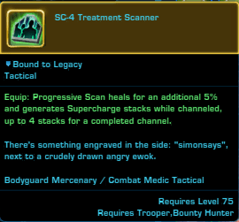 SWTOR SC-4 Mercenary Treatment Scanner Tactical