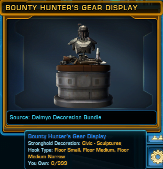Cartel Market Daimyo Decoration Bundle - Bounty Hunter's Gear Display