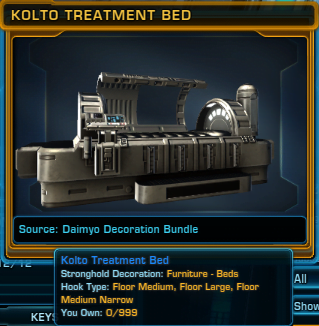 Cartel Market Daimyo Decoration Bundle - Kolto Treatment Bed