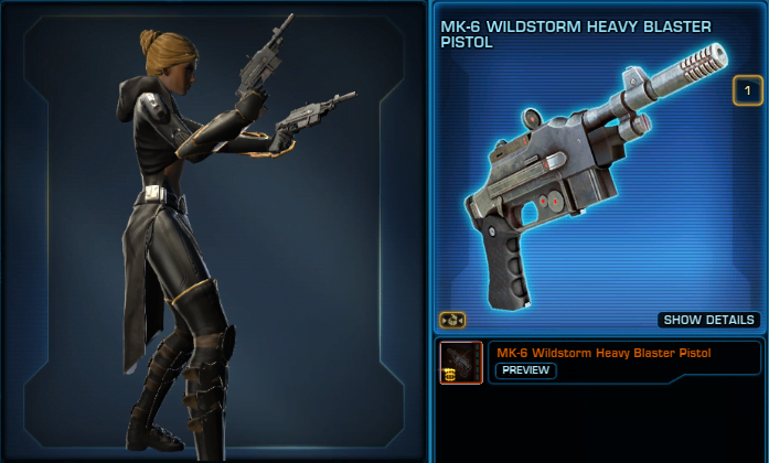 Cartel Market MK-6 Wildstorm Heavy Blaster Pistol