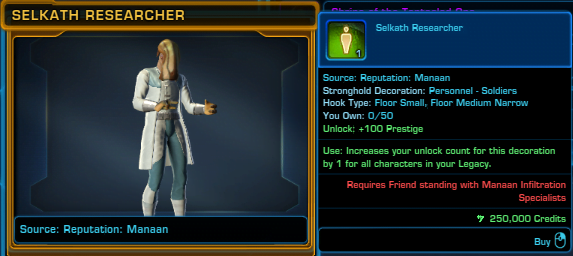 SWTOR Selkath Researcher