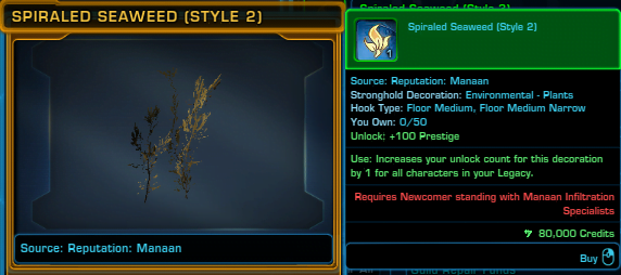 SWTOR Spiraled Seaweed (Style 2)