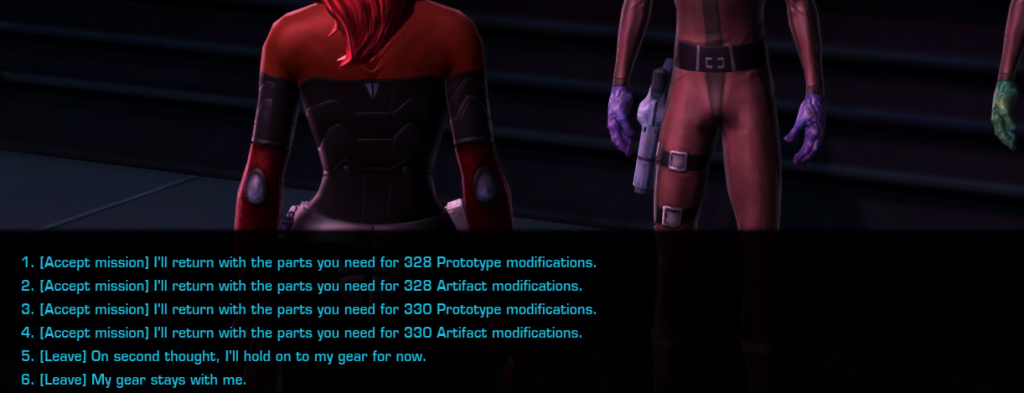 SWTOR Game Update 7.1 Level 80 Item Modifications Missions