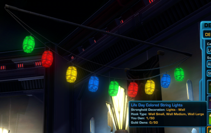 SWTOR Life Day Coloured String Lights Decoration