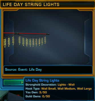 SWTOR Life Day Event String Lights Decoration
