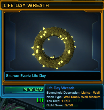 SWTOR Life Day Event Wreath Decoration
