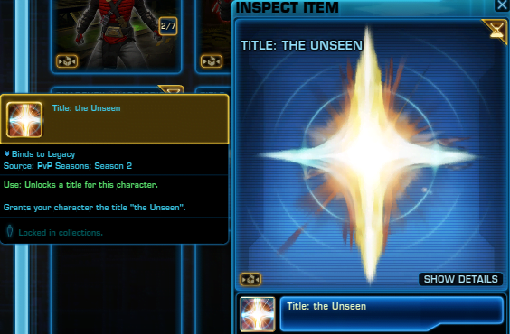 SWTOR PvP Seasons 2 Title: The Unseen